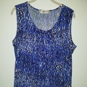 Jones Studio Blue & Black Blouse